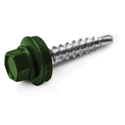 Wkręt farmerski do drewna 4,8x100 mm w kolorze RAL 6020 opakowanie 100 szt.